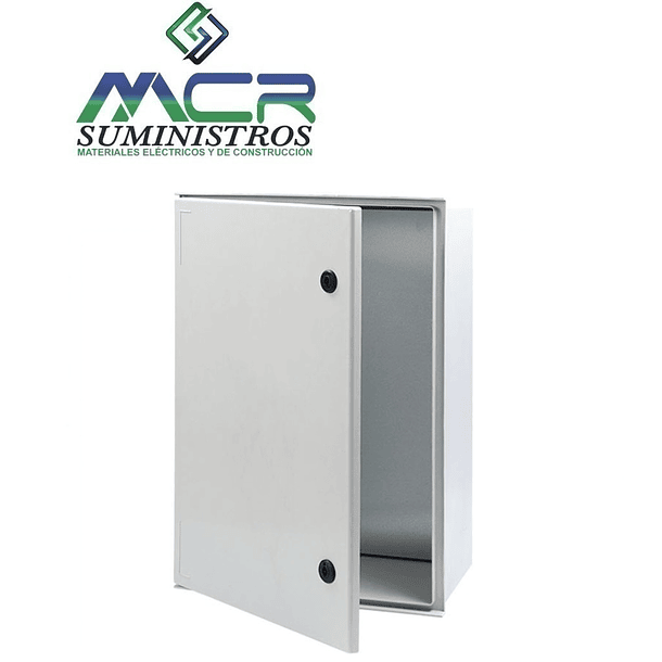 TABLERO GABINETE POLIESTER ADOSABLE 800X600X300 con placa de base IP 65 RAL 7035 