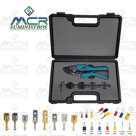 JUEGO DE PRENSA TERMINAL PARA TERMINALES 5 PIEZAS RANGO 0.5 a 16mm2