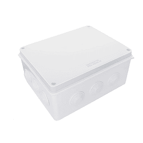 CAJA DE PASO O DERIVACION HERMETICO DE PVC 255X200X120 CON CONO