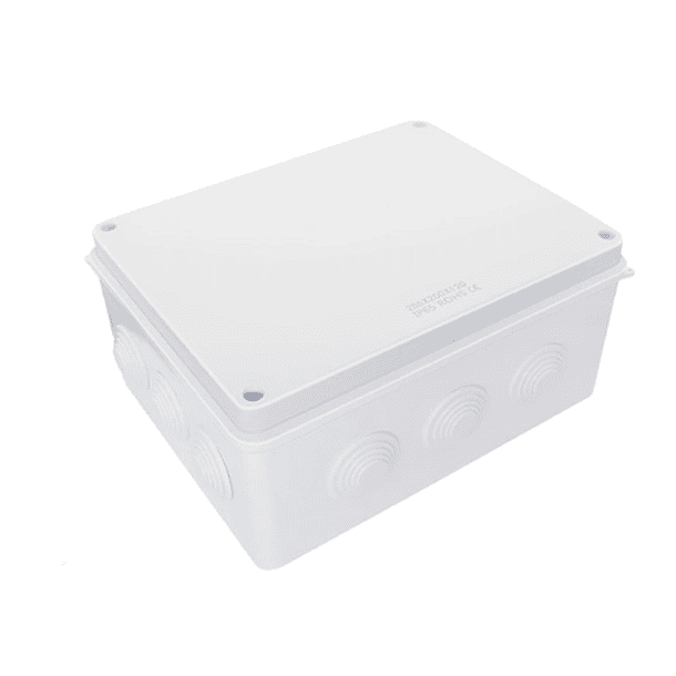 CAJA DE PASO O DERIVACION HERMETICO DE PVC 255X200X120 CON CONO 1