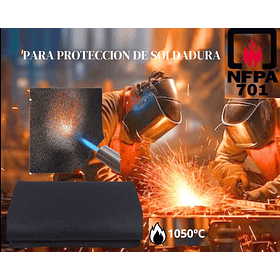 Manta ignifuga para soldar o alfombra de 4m x4 m hasta 1050°C area cubierta 16m2
