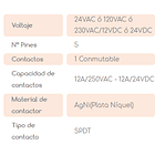 MINI RELE DE 5 PINES, CAPACIDAD DE CONTACTO 6A, 24VDC 2