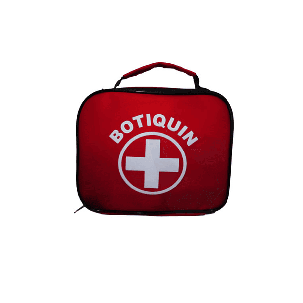 BOTIQUIN DE PRIMEROS AUXILIOS TIPO A CON ASA Y CIERRE DE CREMALLERA 