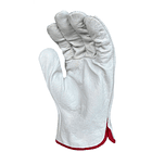 GUANTE DE CUERO BANDANA BLANCO, TALLA STANDAR (PRECIO POR DOCENA). 3