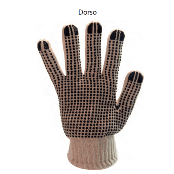 GUANTE DE HILO C/PTOS PALMA Y DORSO (PRECIO X DOCENA) 2