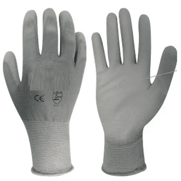 GUANTE DE TRABAJO POLIURETANO GRIS SUPER FLEX, TALLA 9  (PRECIO POR DOCENA) 
