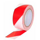 CINTA DELIMITADORA O SEÑALIZADORA INDUSTRIAL DE 5cm x33m BLANCO CON ROJO 1