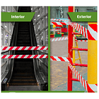 CINTA DELIMITADORA O SEÑALIZADORA INDUSTRIAL DE 5cm x33m BLANCO CON ROJO 2