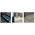 CINTA DELIMITADORA O SEÑALIZADORA INDUSTRIAL DE 5cm x33m AMARILLO CON NEGRO 2