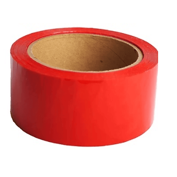 CINTA DELIMITADORA O SEÑALIZADORA INDUSTRIAL DE 5CM ANCHO X 33MTS ROJO 1