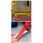 CINTA DELIMITADORA O SEÑALIZADORA INDUSTRIAL DE 5CM ANCHO X 33MTS ROJO 2