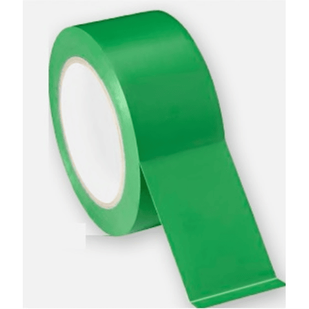 CINTA DELIMITADORA O SEÑALIZADORA INDUSTRIAL DE 5CM ANCHO X 33MTS VERDE 