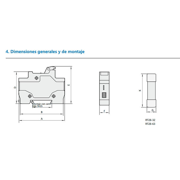 PROTECTOR DE FUSIBLE O PORTAFUSIBLE CILINDRICOS 1P PARA FUSIBLES 10X38MM HASTA 32 AMP 2