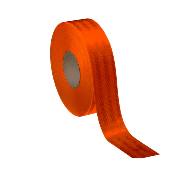 Cinta reflectiva reflejante NARANJA fluorescente 45 m para autos, camiónes, etc 