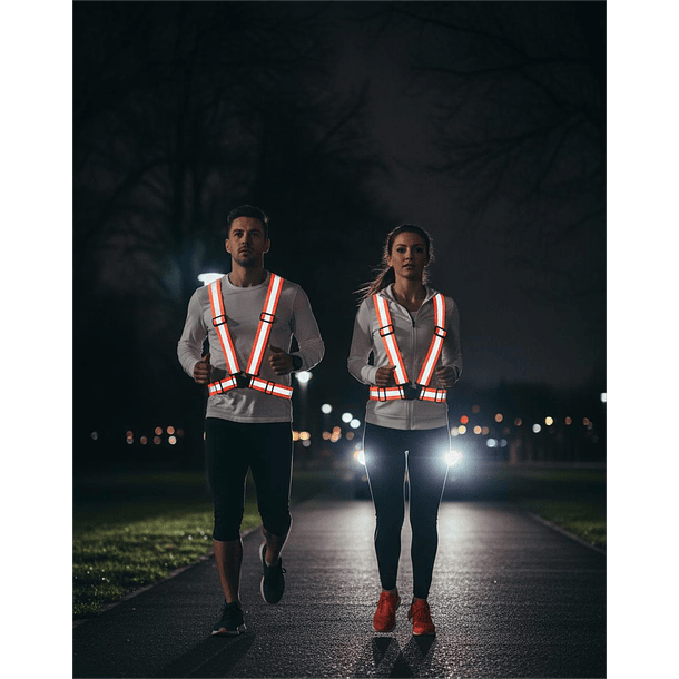 CRUCETA O CHALECO TIPO CRUCETA REFLECTIVO DE ALTA CALIDAD NARANJA  2