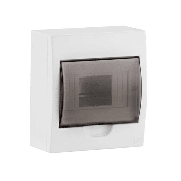 TABLERO O GABINETE ADOSABLE DE 2 A 6 POLOS PARA TERMICOS DE RIEL DIN, CON PUERTA-BORNERA. 