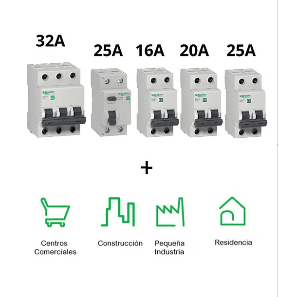 TABLERO TAPA BLANCA + JUEGO DE INTERRUPTORES DE PROTECCION PARA EL HOGAR SCHNEIDER ELECTRIC. 2