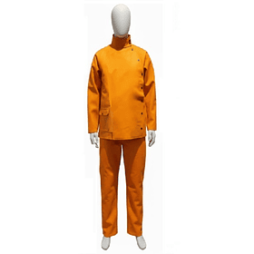 EQUIPO PARA SOLDADOR DE CUERO RESISTENTE CASACA Y OVEROL COMPLETA (TALLA L)