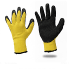 GUANTES ANTICORTES PARA TRABAJO SUPER FLEX, AMARILLO Y NEGRO (PRECIO POR DOCENA) 1