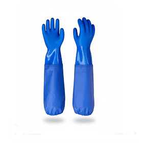 GUANTES  LARGOS PARA ACIDOS, TALLA 9 MATERIAL PVC