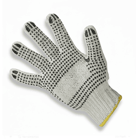 GUANTE DE HILO C/PTOS PALMA Y DORSO (PRECIO X DOCENA).