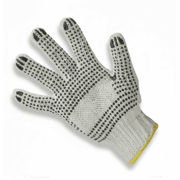 GUANTE DE HILO C/PTOS PALMA Y DORSO (PRECIO X DOCENA). 1