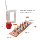 BARRA DE TIERRA DE COBRE CON AISLADOR Y SOPORTE DE 10 PUNTOS. 3