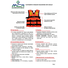 FLOTADOR O CHALECO SALVAVIDA SIN CUELLO COLOR NARANJA (ADULTO) 4