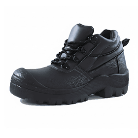 BOTIN DE CUERO DE SEGURIDAD C/PUNTA DE ACERO, USO INDUSTRIAL (TALLA 35-45).