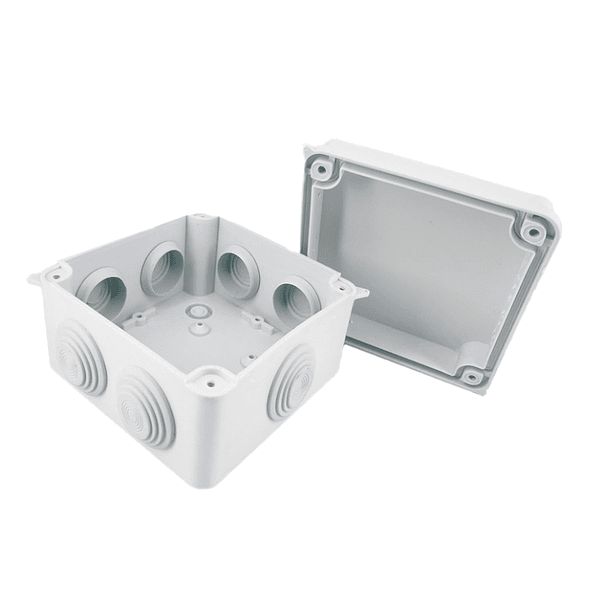 CAJA DE PASO O DERIVACION HERMETICO DE PVC 100X100X70 CON CONO 2