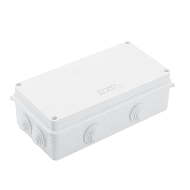 CAJA DE PASO O DERIVACION HERMETICO DE PVC 200X100X70 CON CONO 1