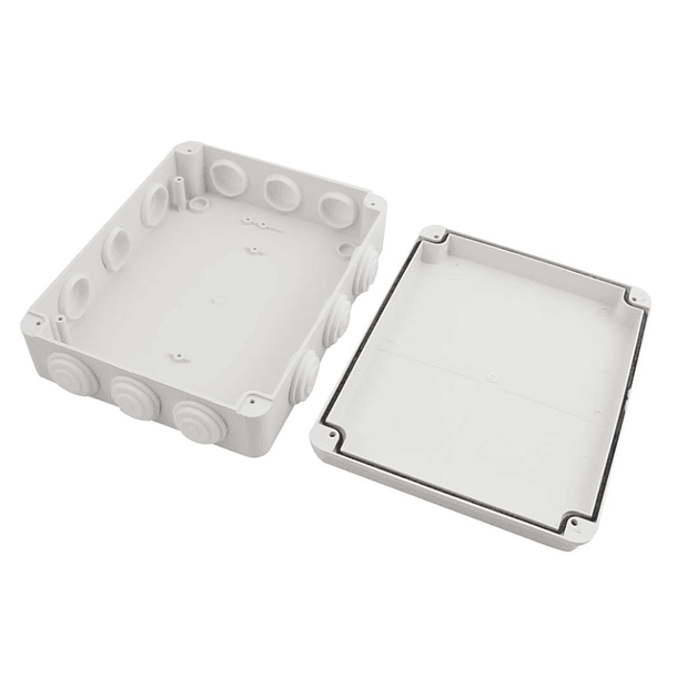 CAJA DE PASO O DERIVACION HERMETICO DE PVC 255X200X80 CON CONO 3