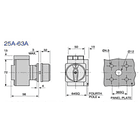 CONMUTADOR O SELECTOR 1-0-2, 4 POLOS, 63 AMP 5