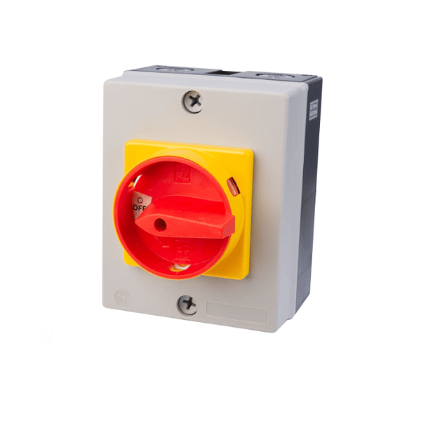 SECCIONADOR O INTERRUPTOR PARA MOTOR 3 POLOS, 32 AMP, CON CAJA 1