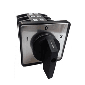 CONMUTADOR O SELECTOR 1-0-2, 3 POLOS, 25 AMP