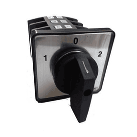 CONMUTADOR O SELECTOR 1-0-2, 2 POLOS, 40 AMP