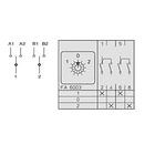 CONMUTADOR O SELECTOR 1-0-2, 2 POLOS, 25 AMP 3