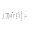 CONMUTADOR O SELECTOR 1-0-2, 2 POLOS, 25 AMP 2