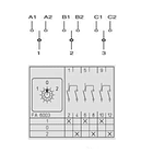 CONMUTADOR O SELECTOR 1-0-2, 3 POLOS, 63 AMP 2