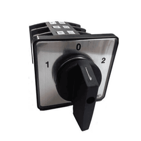 CONMUTADOR O SELECTOR 1-0-2, 3 POLOS, 32 AMP