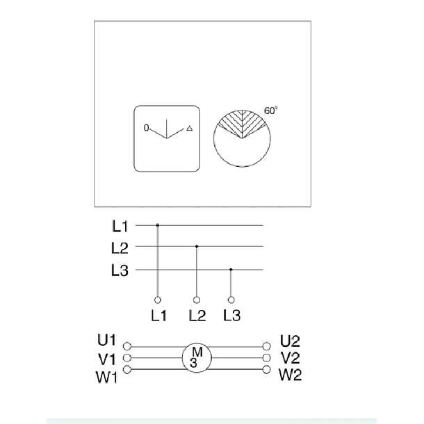 CONMUTADOR O SELECTOR ESTRELLA TRIANGULO 3 POLOS, 25 AMP 3