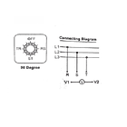 INTERRUPTOR O SELECTOR VOLIMETRICO L-L, 1 POLOS, 16 AMP 3
