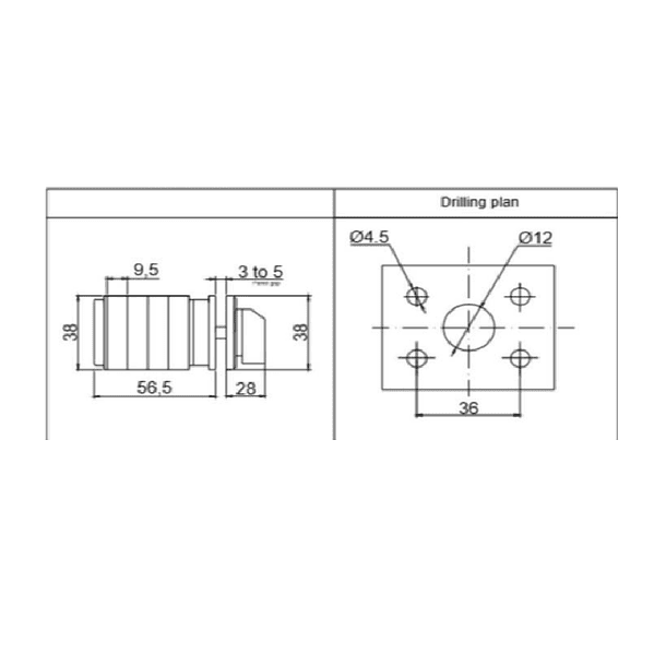 INTERRUPTOR O SELECTOR ROTATIVO 7 PASOS, 1 POLOS, 16 AMP 2
