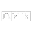 CONMUTADOR O SELECTOR 1-0-2, 2 POLOS, 63 AMP 2