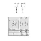 CONMUTADOR O SELECTOR 1-0-2, 2 POLOS, 63 AMP 3