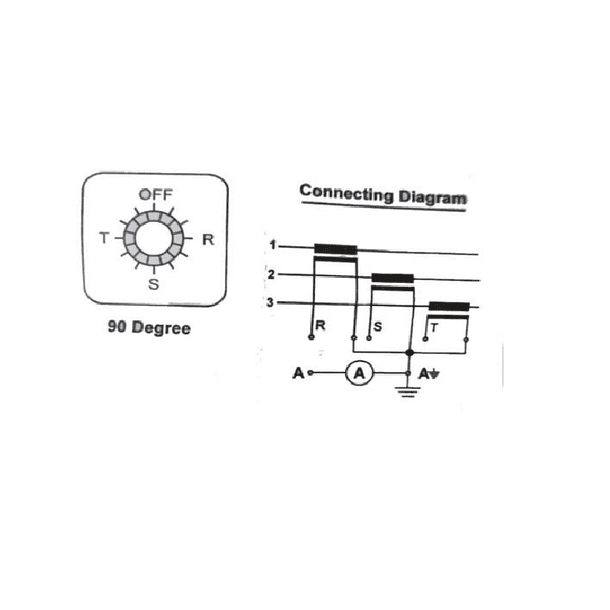 INTERRUPTOR O SELECTOR AMPERIMETRICO 3 TRANSFOR, 16 AMP 3