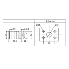 CONMUTADOR O SELECTOR 1-0-2, 4 POLO, 16AMP 2