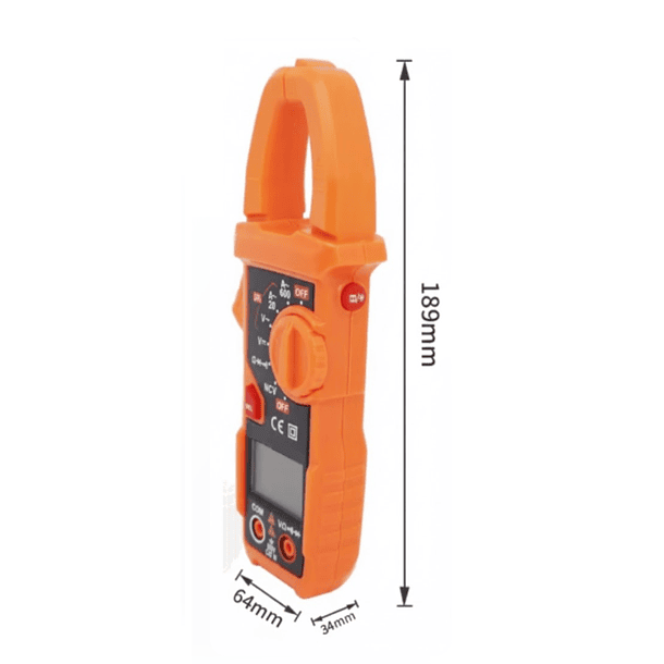 PINZA AMPERIMETRICA DIGITAL 600AMP AC/DC Ω, AUTO RANGO, NCV. 2