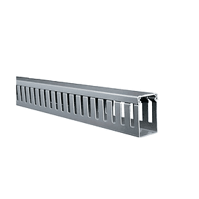 CANALETA DE PVC GRIS PARA CABLES DE 40MM BASE X 40MM ALTURA X 2M LARGO.