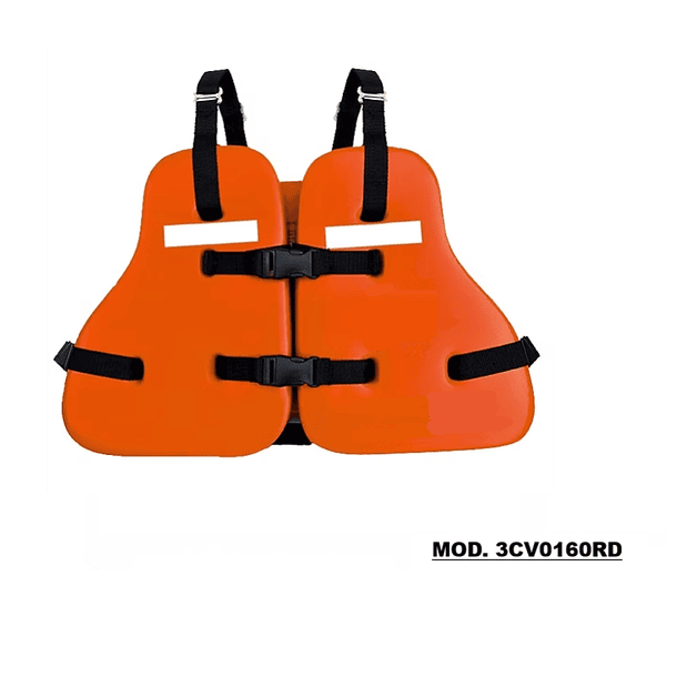 CHALECO SALVAVIDAS DE 3 CUERPOS DE USO PARA PLATAFORMAS PETROLERAS, MUELLES Y EMBARCACIONES. 1